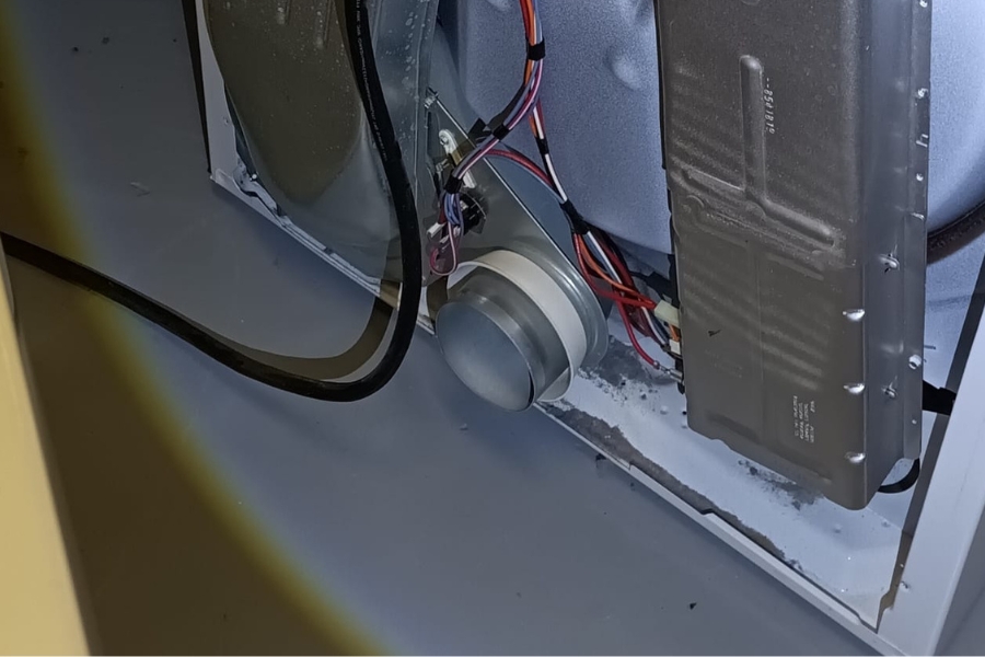 replace a dryer vent hose at back of drying machine