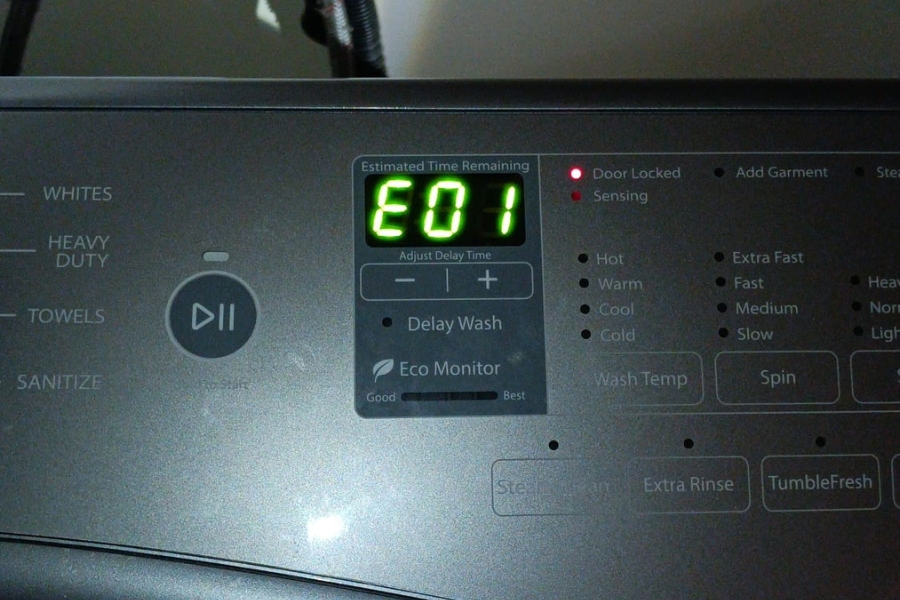 washer with e01 washing machine error codes