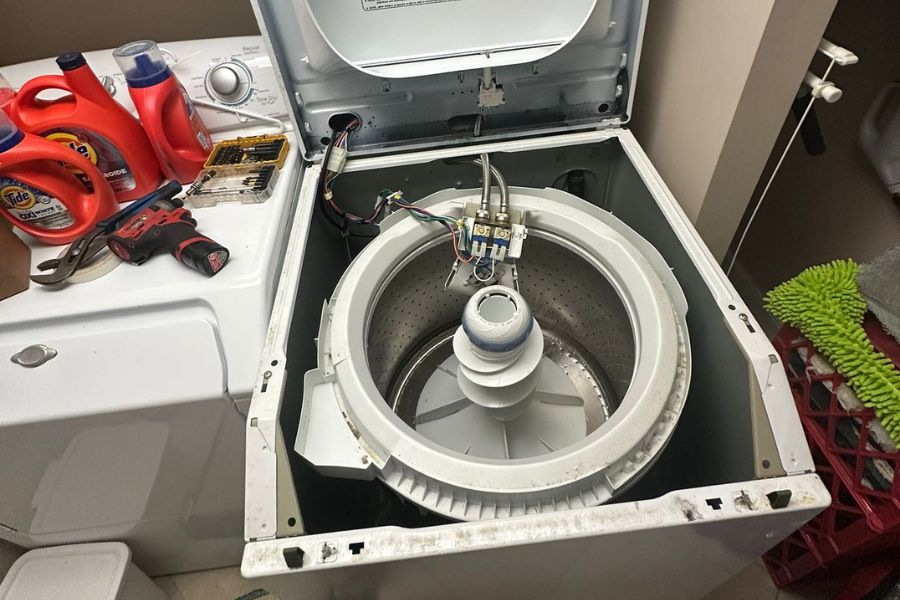 washer vibrating drum bearings replacement