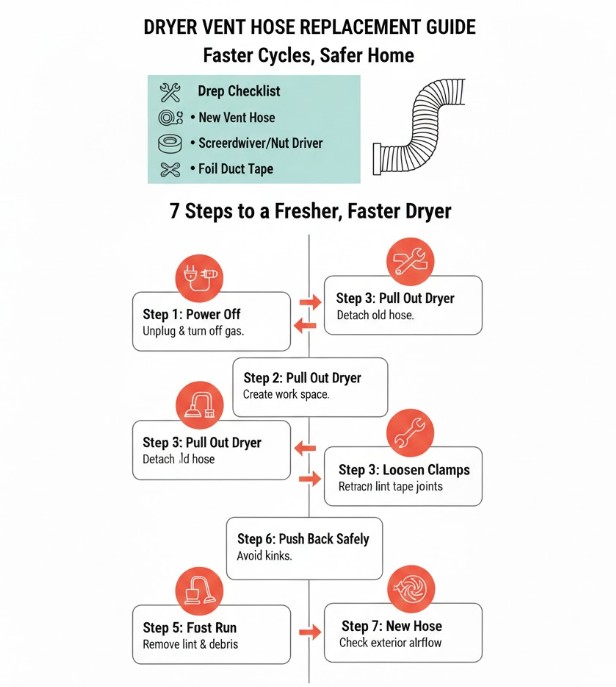 dryer vent hose replacement guide just call appliance repair
